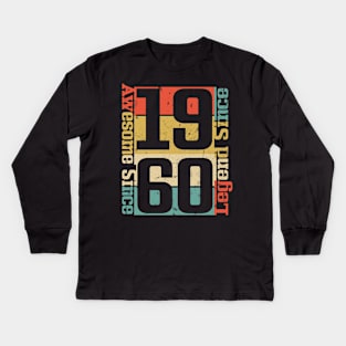 Awesome Since 1960. 60th Birthday Gift Idea Kids Long Sleeve T-Shirt